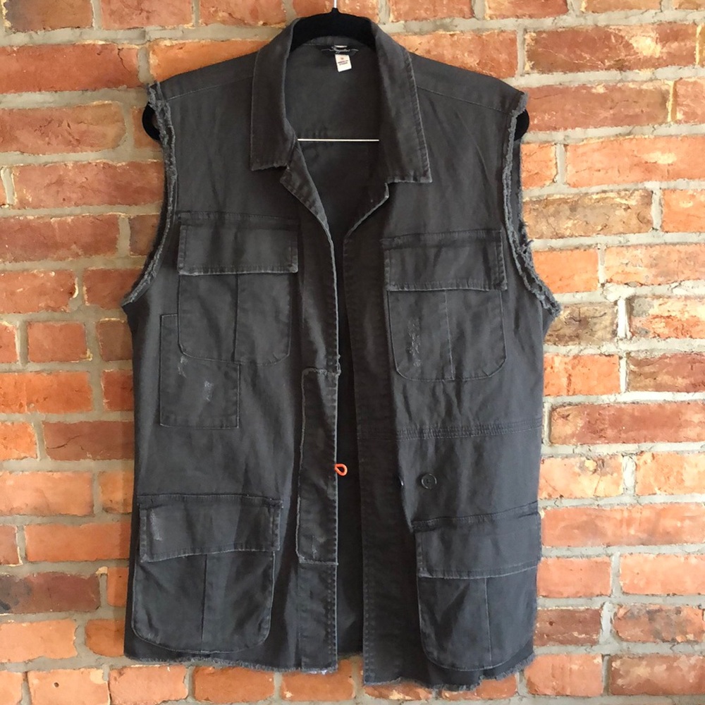 Distressed Cargo Vest